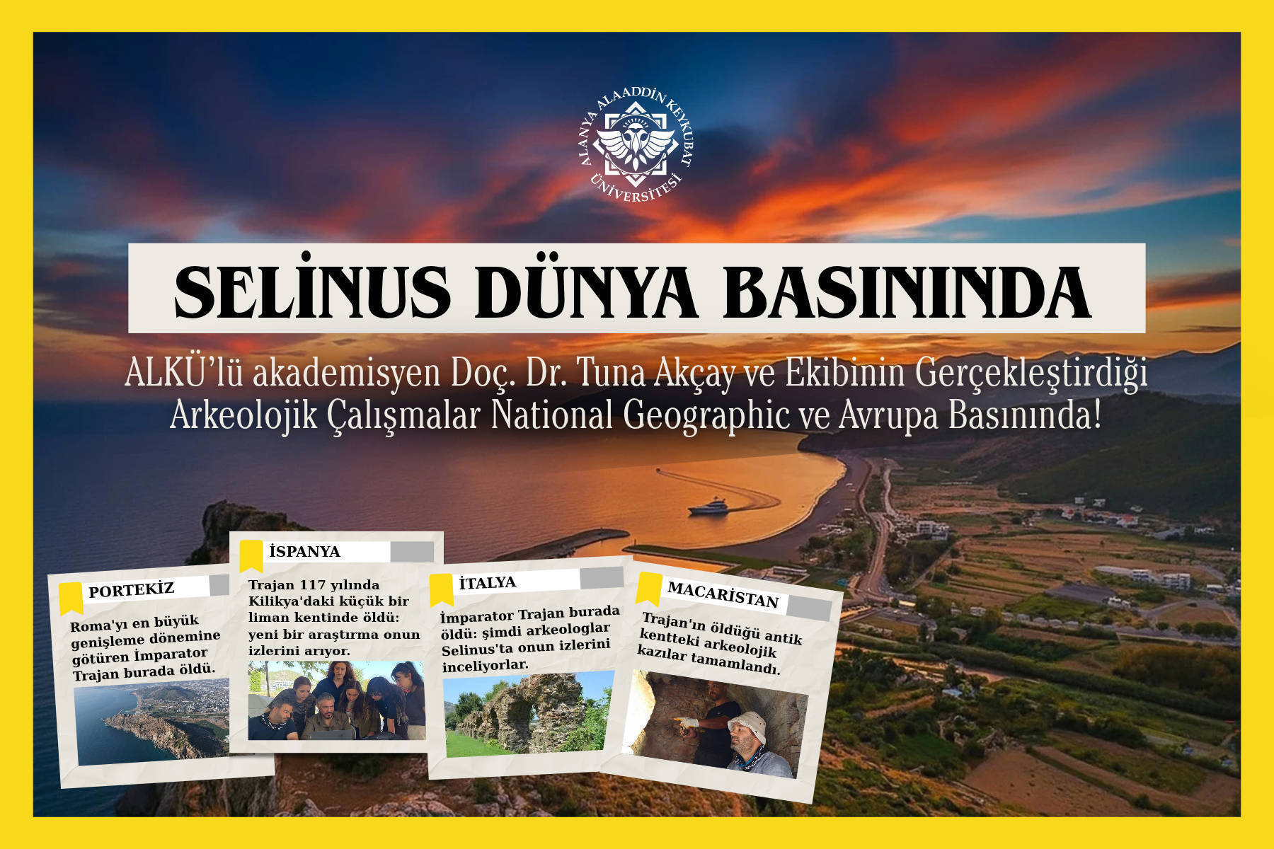 ALKÜ’DEKİ ÇALIŞMA AVRUPA VE NATIONAL GEOGRAPHIC’İN GÜNDEMİNDE
